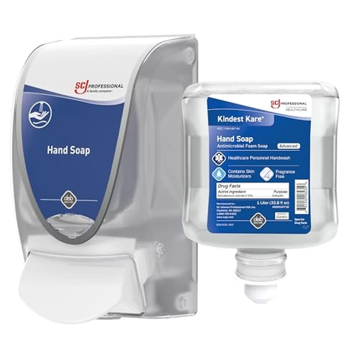 SC Johnson Professional Kindest Kare Advanced Hand Soap Starter Kit with Soap Dispenser and 1L Soap Cartridge for Hospital, Medical and Professional Use by SC Johnson Professional - Used - Like New condition - US$19.46