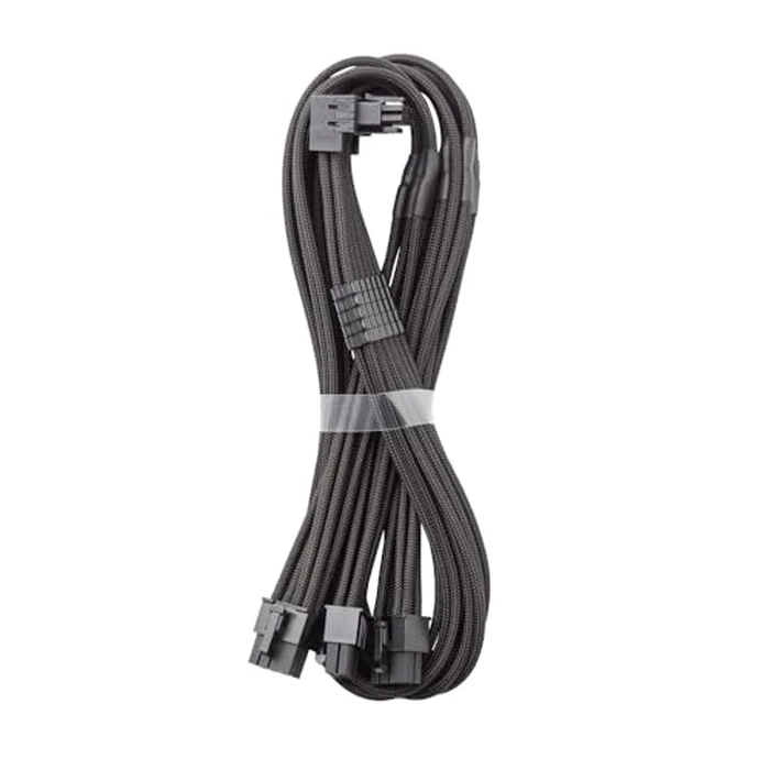 CableMod C-Series Pro ModFlex Sleeved 12V-2x6 12VHPWR 90 degrees StealthSense PCIe Cable for Corsair Type 4 / Type 3 - Variant A (Black, 16-pin to Triple 8-pin, 60cm) by CableMod - Used - Very Good condition