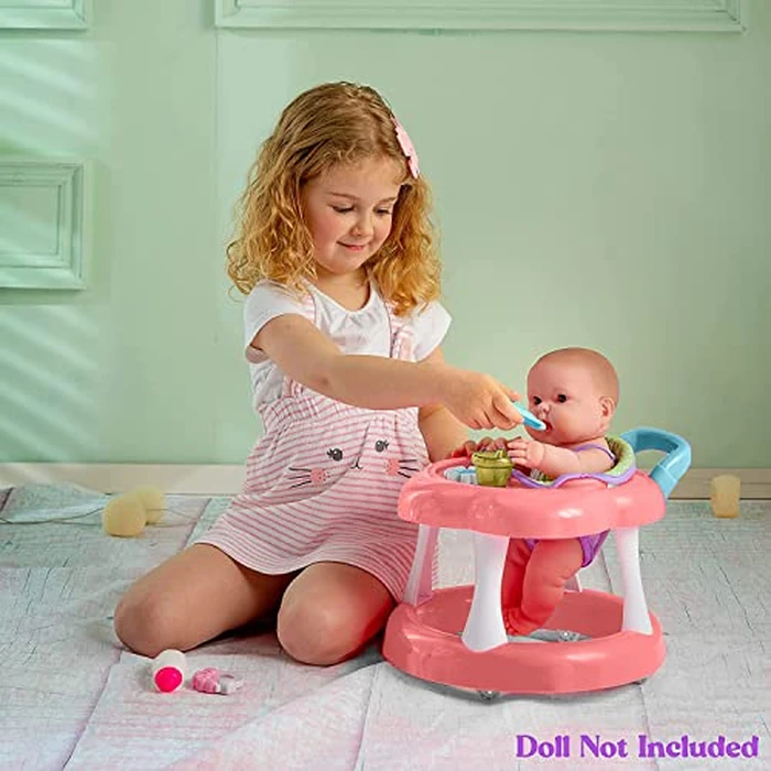 JC Toys - For Keeps Playtime! | Baby Doll Walker Gift Set | Fits Dolls up to 17" | Cloth Seat for easy use and Play Accessories | Ages 2+ by JC Toys - Image 6