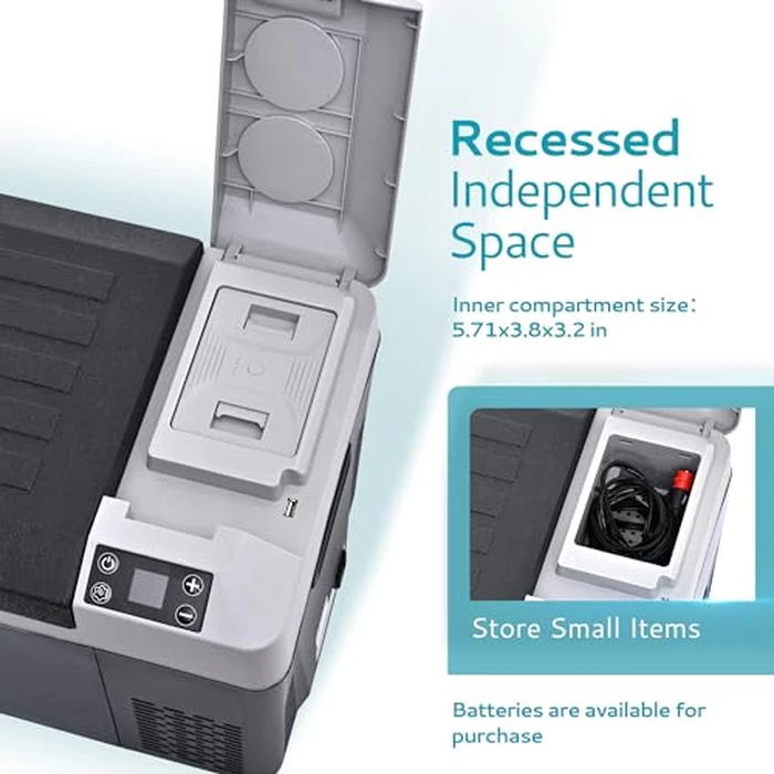 EUHOMY 12 Volt Refrigerator, 24QT(23L) Electric Cooler, Car Fridge APP Control, Car Refrigerator 12/24V DC 100-240V AC, Portable Freezer Usable Battery for Camping, Travel, Truck, Outdoor by EUHOMY - Image 2