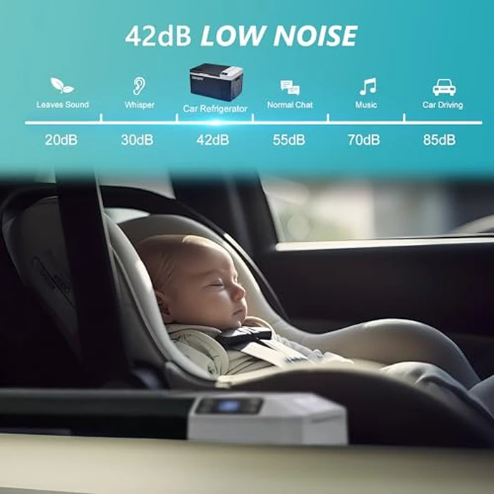 EUHOMY 12 Volt Refrigerator, 24QT(23L) Electric Cooler, Car Fridge APP Control, Car Refrigerator 12/24V DC 100-240V AC, Portable Freezer Usable Battery for Camping, Travel, Truck, Outdoor by EUHOMY - Image 7