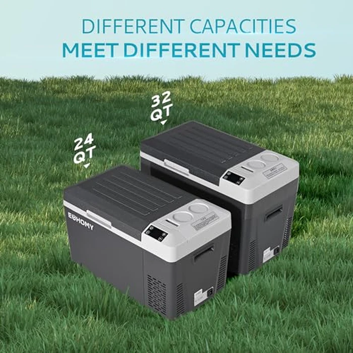 EUHOMY 12 Volt Refrigerator, 24QT(23L) Electric Cooler, Car Fridge APP Control, Car Refrigerator 12/24V DC 100-240V AC, Portable Freezer Usable Battery for Camping, Travel, Truck, Outdoor by EUHOMY - Image 8