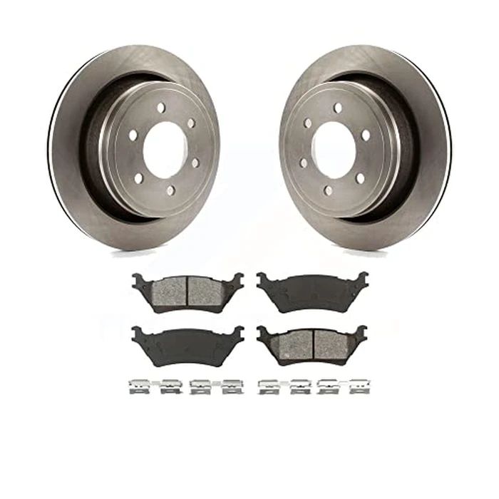 Transit Auto Rear Disc Brake Rotors And Semi-Metallic Pads Kit Replacement For Ford F-150 K8S-101637 by Transit Auto - Used - Very Good condition - CA$121.96