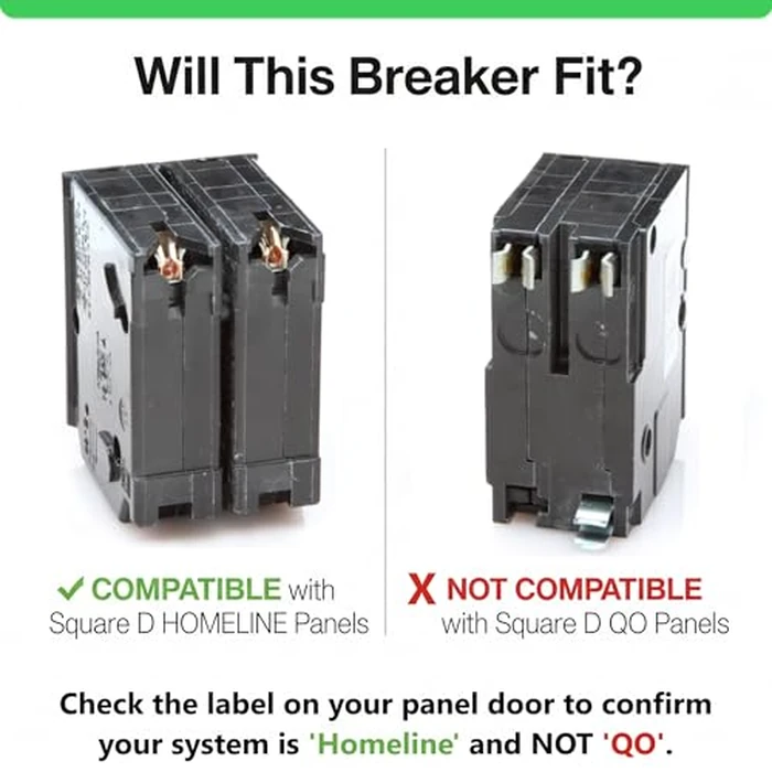 FalconSupply Genuine Square D HOM225 Circuit Breaker Kit Bundle (1 Pack), 25 Amp (25A) Double Pole, 120/240V, 10kAIC, UL Listed, Plug-On for Homeline Load Centers & Panel Box, New Replacement by FalconSupply - Image 4