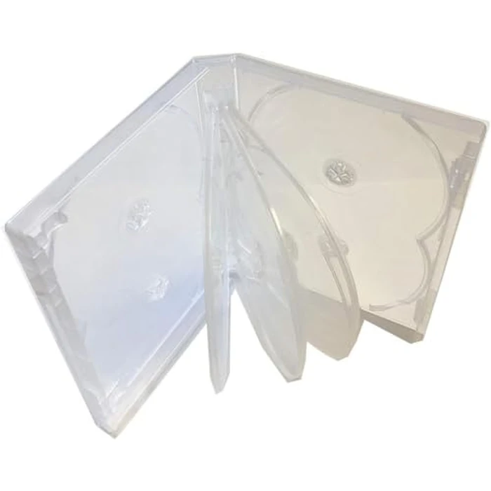 New 1 MegaDisc 25mm Clear Multi Ten Tray DVD Replacement Case Box 10 Discs Holder W Flap Tray Premium Quality by Generic - Used - Good condition - CA$15.83