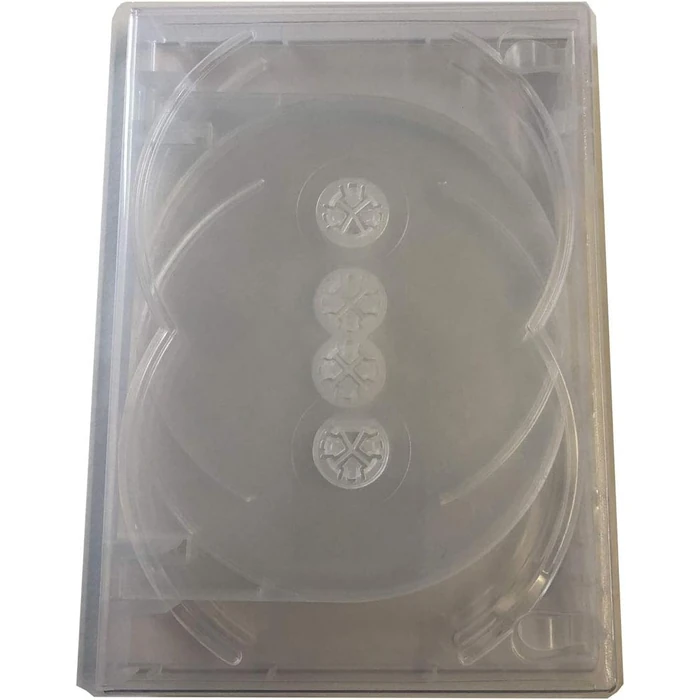 New 1 MegaDisc 25mm Clear Multi Ten Tray DVD Replacement Case Box 10 Discs Holder W Flap Tray Premium Quality by Generic - Image 3
