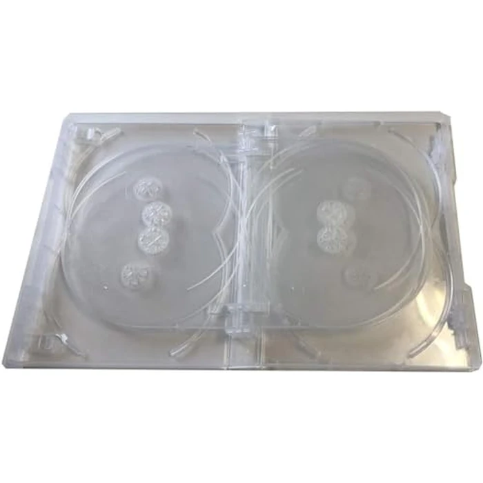 New 1 MegaDisc 25mm Clear Multi Ten Tray DVD Replacement Case Box 10 Discs Holder W Flap Tray Premium Quality by Generic - Image 4