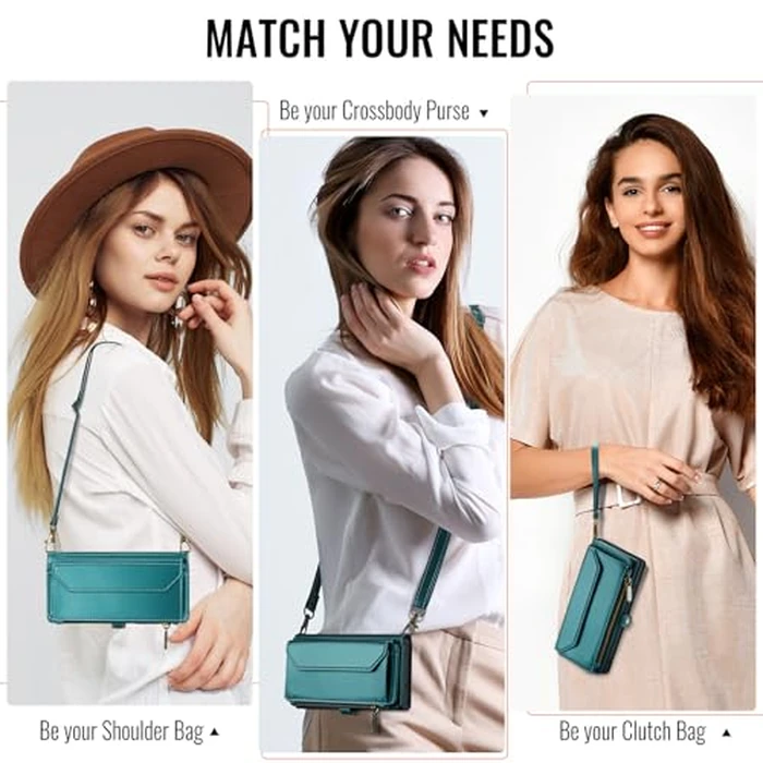 Asuwish Phone Case for Samsung Galaxy S26 Plus S26+ 5G Zipper Wallet Cover with Screen Protector and Wrist Strap Flip RFID Blocking Cash Card Holder Stand Cell S26Plus 26S + S 26 26+ Women Girls Green by Asuwish - Image 5