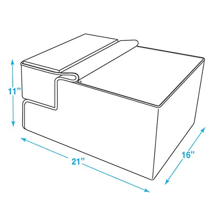 Best Pet Supplies Non-Slip Foam Dog Stair & Pet Ramp, Balanced Indoor Step Support - Foldable Stair, Ash Gray Linen,3-Step by Best Pet Supplies - Image 6