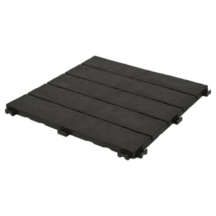 EcoTrend 12" x 12" Interlocking Balcony & Deck Tiles, 6-Pack, Made with Recycled Materials, Made in Canada by Tierra Verde - Used - Like New condition - CA$24.97