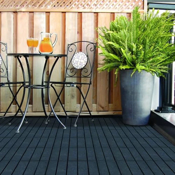 EcoTrend 12" x 12" Interlocking Balcony & Deck Tiles, 6-Pack, Made with Recycled Materials, Made in Canada by Tierra Verde - Image 7