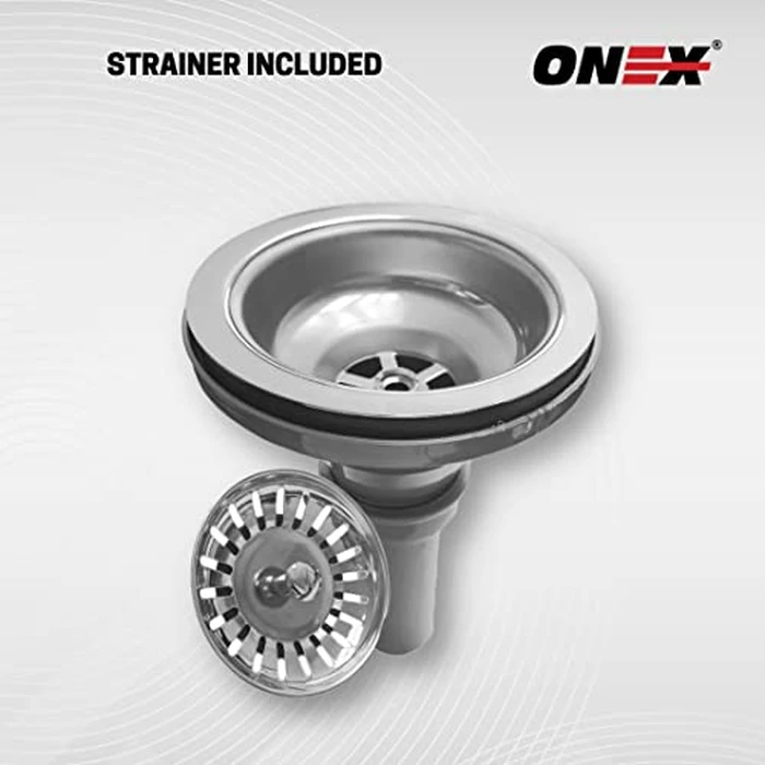 ONEX(R) Undermount Double Bowl Kitchen Sink 32"X20" -9" & 7" d Stainless Steel Uneven Sinks #OU3220-9/7 by Onex - Image 2