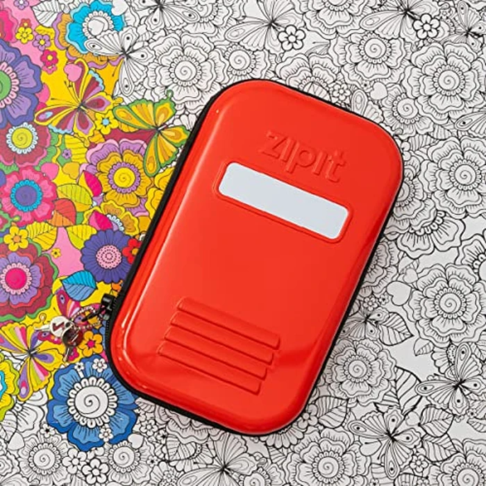 ZIPIT Lock Pencil Case for Kids | Lockable Box for School and Office | Red Pencil Box | Large Capacity Pencil Pouch (Red) by ZIPIT - Image 5