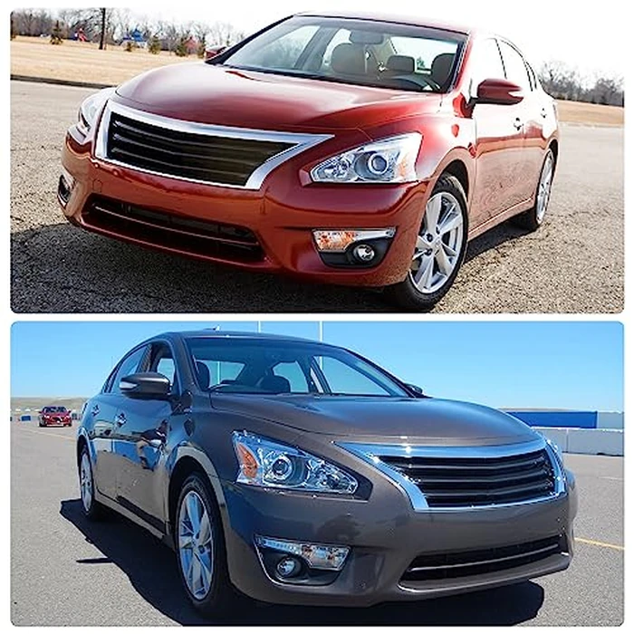 ADCARLIGHTS 2013 2014 2015 Nissan Altima Headlight Assembly Only fit 4Door Clear Lens Chrome Housing with Amber Reflector Headlamp Replacement Left and Right Pair(Does Not Fit Xenon/HID)（W/O Bulbs） by ADCARLIGHTS - Image 8