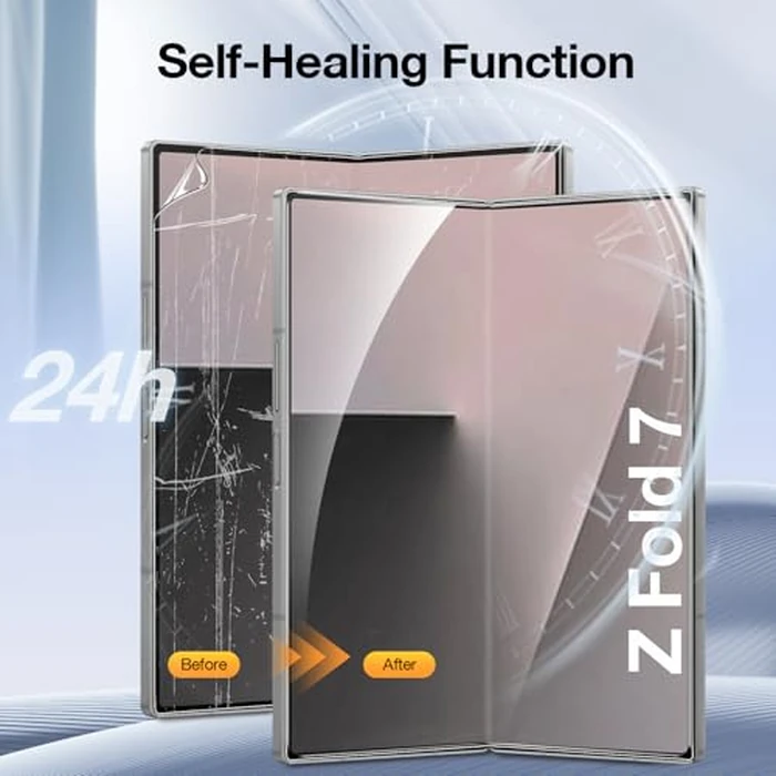 WYQLTD [8 Pack] for Samsung Galaxy Z Fold 7 Screen Protector, 4 Pack Inner TPU Film + 2 Pack Front Tempered Glass Screen Protector + 2 Pack Glass Camera Lens Protector, Anti-Scratch, No Bubbles by WYQLTD - Image 4