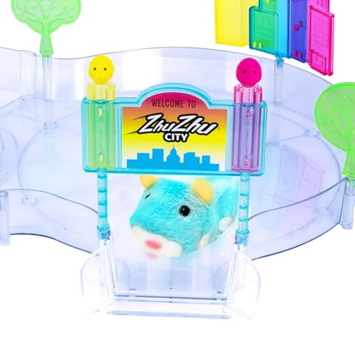 ZhuZhu City Downtown Starter Playset - Interactive Electronic Hamster Toy with Pipsqueak & Sophie - 40+ Sounds & Actions - Expandable Track Set Gift for Kids Ages 4+ by zhuzhu - Image 2