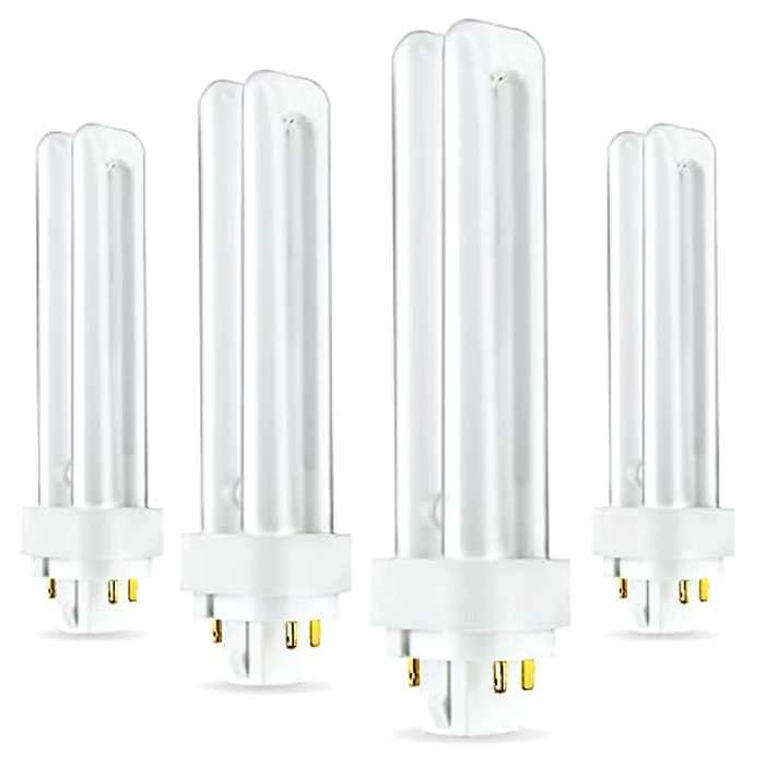 Circle - PLC/13/E/DD/827 (4 Pack) PLC-13W 827, 4 Pin G24q-1, 13 Watt Double Tube, Compact Fluorescent Light Bulb, Replaces Philips 38325-7 and Sylvania 20682 by Circle - Used - Like New condition