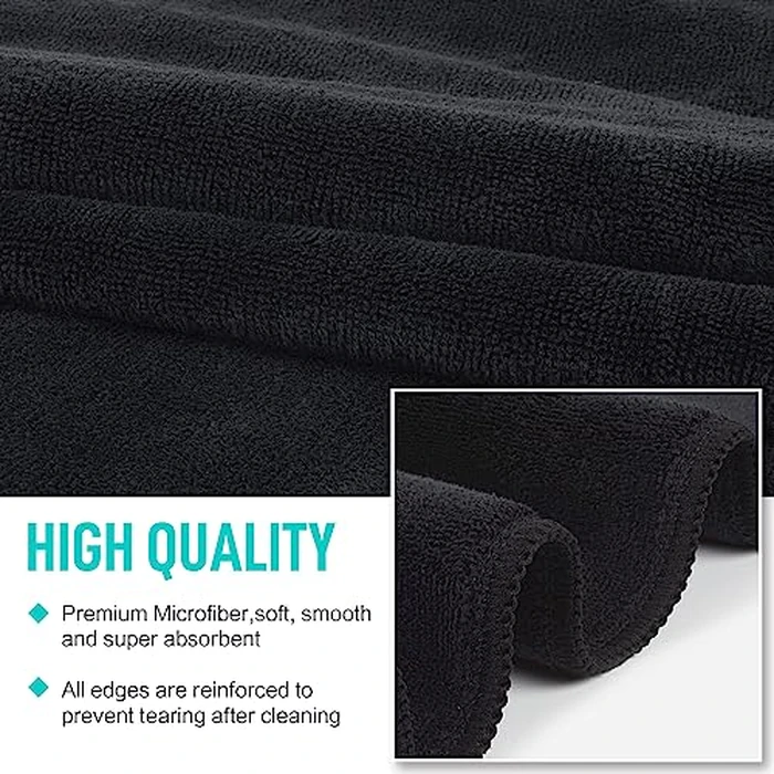 SINLAND Multi Purpose Towel Microfiber Travel Sports Towel Fast Drying Gym Towels Soft Super Absorbent Camping Towel for Beach, Swimming, Bath, Yoga, Backpacking 3-Pack 16 Inch X 32 Inch Black by Sinland - Image 3