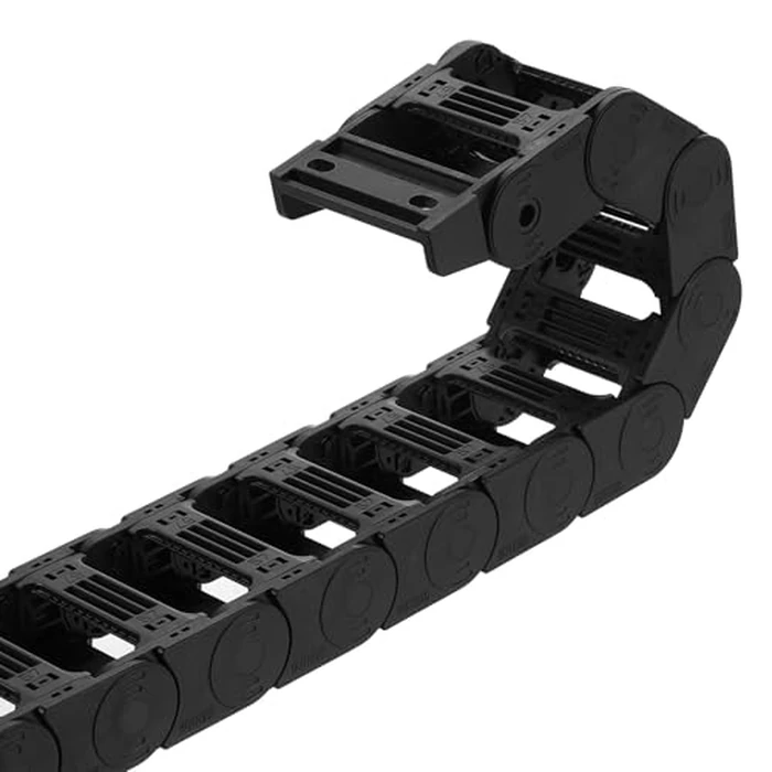 uxcell Drag Chain Cable Carrier Open Type with End Connectors R55 25X57mm 1 Meter Plastic for Electrical CNC Router Machines by uxcell - Image 3