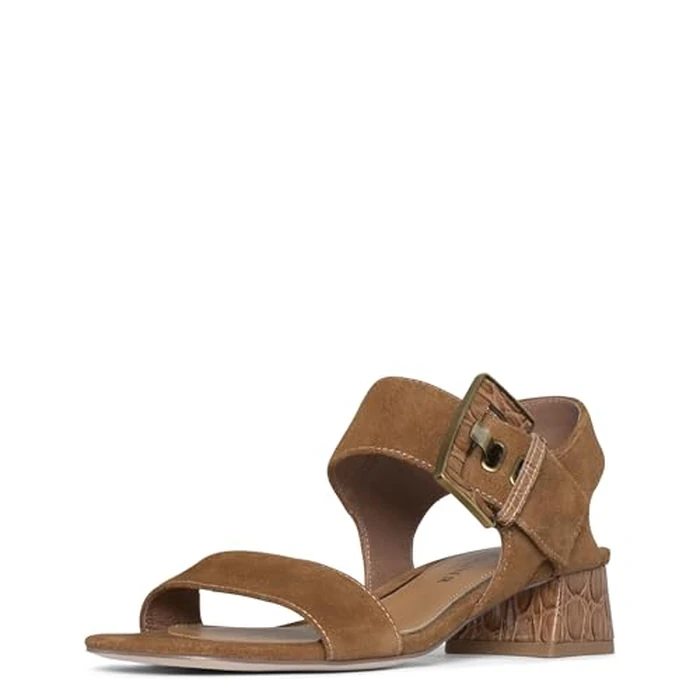 Donald Pliner Women's Vixi Heeled Sandal, Saddle-Suede, 8 by Donald J Pliner - Used - Very Good condition - US$144.86