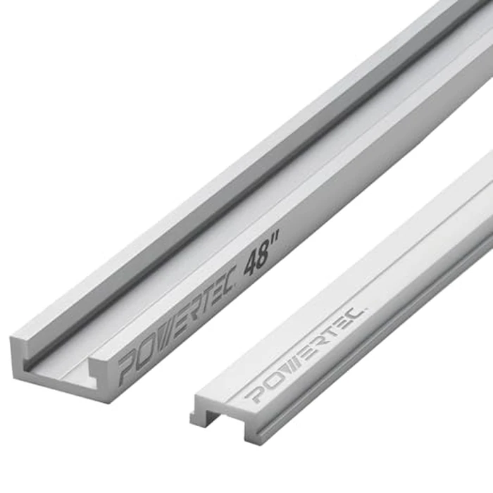 POWERTEC 48" Miter T Track w/T-Bar for Table Saw, Router Table, Band Saw, Works with 3/4” x 3/8” Miter T Slot, Miter Gauge, T Track Accessories for Woodworking and Sliding Jigs, 1 Set (71156) by POWERTEC - Used - Like New condition - CA$56.57