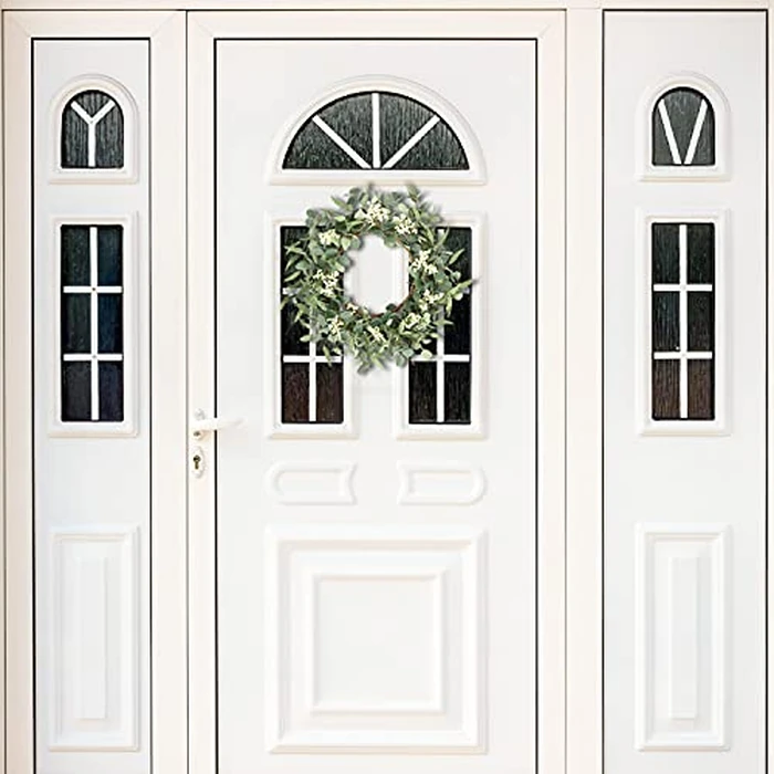 Pinkpum 20'' Eucalyptus Wreath for Front Door, Porch, Window - Green Decor for Home, Farmhouse - Spring, Summer, Fall, All Seasons by Pinkpum - Image 4