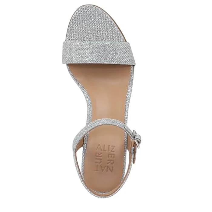 Naturalizer Women's, Bristol Sandal, Silver Metallic Fabric, 11 by Naturalizer - Image 5