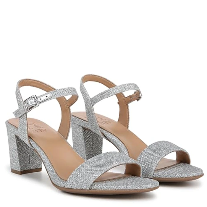 Naturalizer Women's, Bristol Sandal, Silver Metallic Fabric, 11 by Naturalizer - Image 7