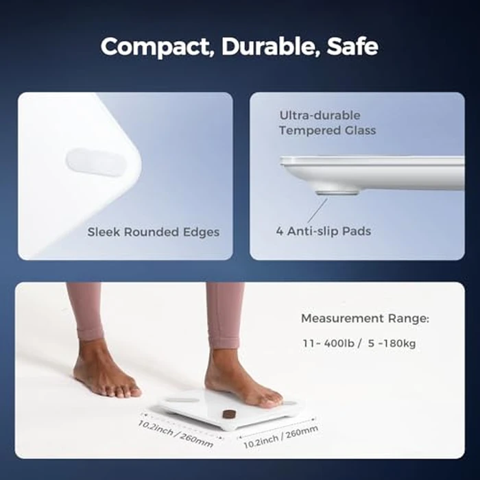 Yunmai Smart Scale with BMI, Body Fat, Muscle Mass, Digital Weight Body Fat Scale Mini, 13 Body Composition Scale Bluetooth Health Apps Compatible, Rechargeable 400lb by YUNMAI - Image 5