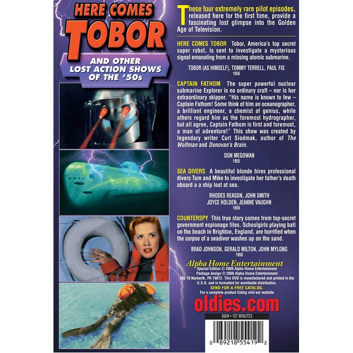 Here Comes Tobor And Other Lost Action Shows Of The 1950's by Alpha Video - Image 2