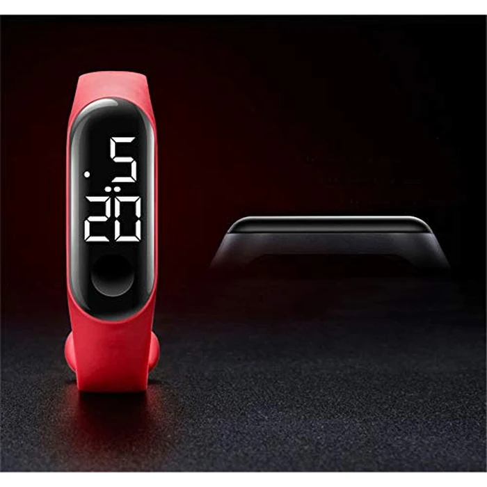 CdyBox 10 Pack 50 Meters Waterproof Led Digital Touch Screen Sport Watch Silicone Women Men Wristwatch (10 Pack White) by CdyBox - Image 2