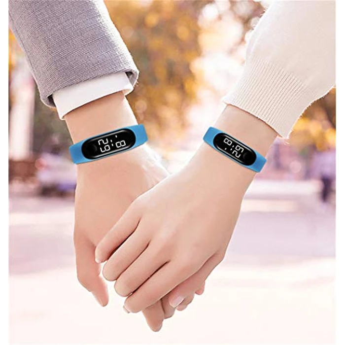 CdyBox 10 Pack 50 Meters Waterproof Led Digital Touch Screen Sport Watch Silicone Women Men Wristwatch (10 Pack White) by CdyBox - Image 3