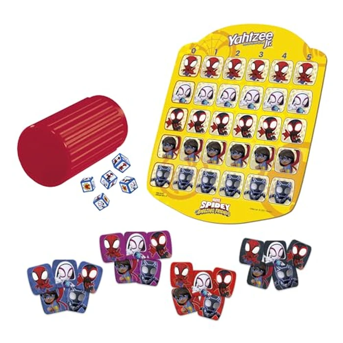 Hasbro Yahtzee Jr.: Marvel Spidey and His Amazing Friends Edition Board Game for Kids Ages 4 and Up, Counting and Matching Game for Preschoolers, English by Hasbro Gaming - Image 9
