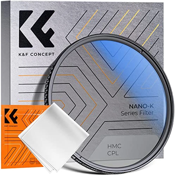 K&F CONCEPT 46mm Circular Polarizer Filter Ultra-Slim 18 Multi-Coated Optical Glass Circular Polarizing Filter for Camera Lenses with Cleaning Cloth (K Series) by K&F CONCEPT - Used - Acceptable condition - US$10.36