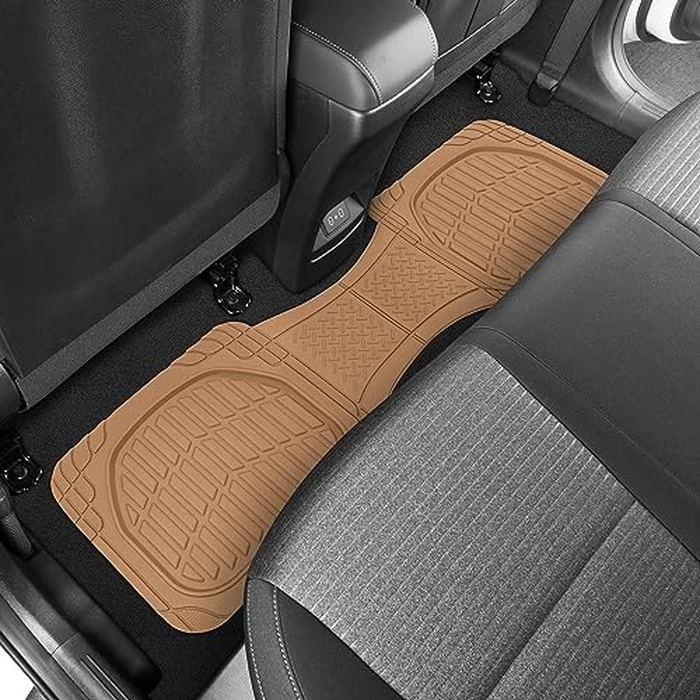 Motor Trend 923-BG Beige FlexTough Contour Liners-Deep Dish Heavy Duty Rubber Floor Mats for Car SUV Truck & Van-All Weather Protection Trim to Fit Most Vehicles(Tan Beige) by Motor Trend - Image 8