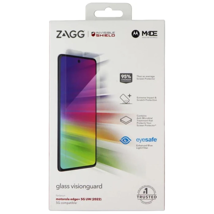 ZAGG InvisibleShield Glass Visionguard Screen for Motorola Edge+ 5G UW (2022) - Clear by Zagg - Refurbished - Brand New condition