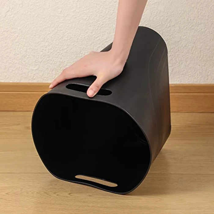 rejomiik Small Trash Can, 3.5 Gallon Slim Garbage Can Plastic Waste Basket with Handles Container Bin for Narrow Spaces Bathroom, Bedroom, Kitchen, Office at Home, Black by rejomiik - Image 6