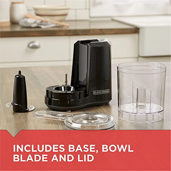 Black+Decker HC300BC Black + Decker 3-Cup Food Processor, One Touch Pulse, Dishwasher Safe Parts, 3-Cup, Black by BLACK+DECKER - Image 9