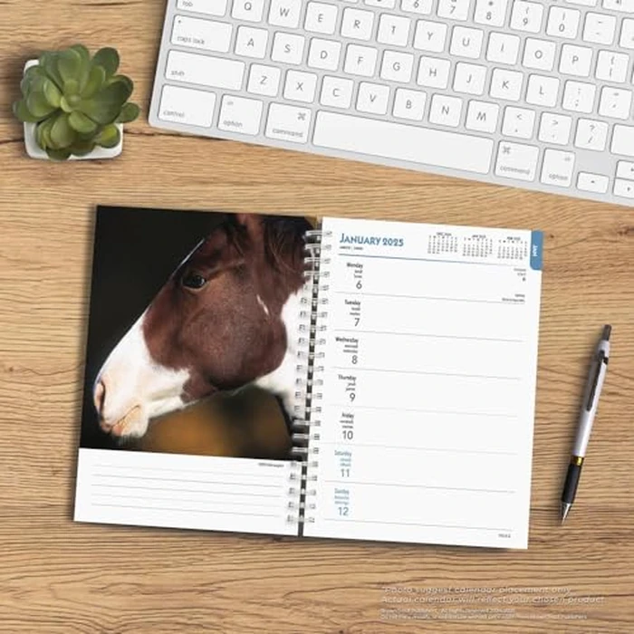 Horse Lovers | 2025 6 x 7.75 Inch Spiral-Bound Wire-O Weekly Engagement Planner Calendar | New Full-Color Image Every Week | BrownTrout | Animals Equestrian by BrownTrout - Image 2