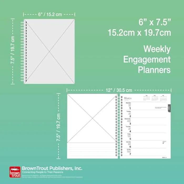 Horse Lovers | 2025 6 x 7.75 Inch Spiral-Bound Wire-O Weekly Engagement Planner Calendar | New Full-Color Image Every Week | BrownTrout | Animals Equestrian by BrownTrout - Image 4