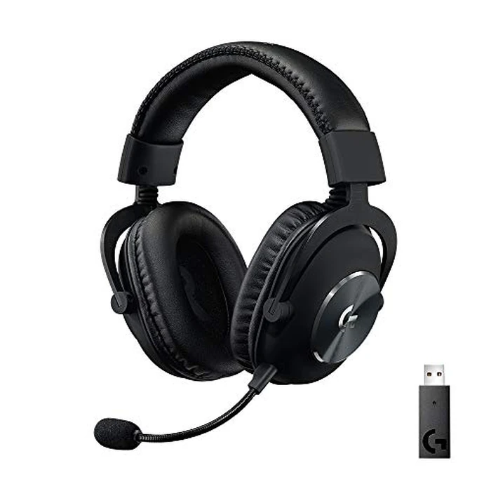 Logitech G PRO X Wireless Lightspeed Gaming Headset with Blue VO!CE Mic Filter Tech, 50 mm PRO-G Drivers, and DTS Headphone:X 2.0 Surround Sound, 20+ Hour Battery Life, Black by Logitech G - Used - Good condition