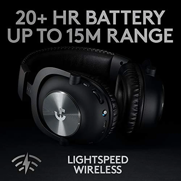 Logitech G PRO X Wireless Lightspeed Gaming Headset with Blue VO!CE Mic Filter Tech, 50 mm PRO-G Drivers, and DTS Headphone:X 2.0 Surround Sound, 20+ Hour Battery Life, Black by Logitech G - Image 3