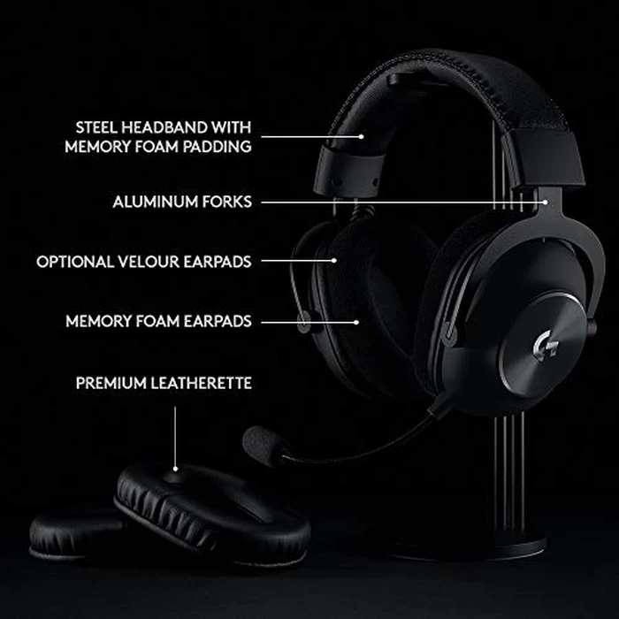 Logitech G PRO X Wireless Lightspeed Gaming Headset with Blue VO!CE Mic Filter Tech, 50 mm PRO-G Drivers, and DTS Headphone:X 2.0 Surround Sound, 20+ Hour Battery Life, Black by Logitech G - Image 6
