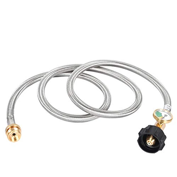 GasSaf 5FT Propane Hose, Propane Adapter Hose with Gauge for Weber Q Series Grill, Heater, Blackstone Griddles, Camp Stove by GasSaf - Image 4