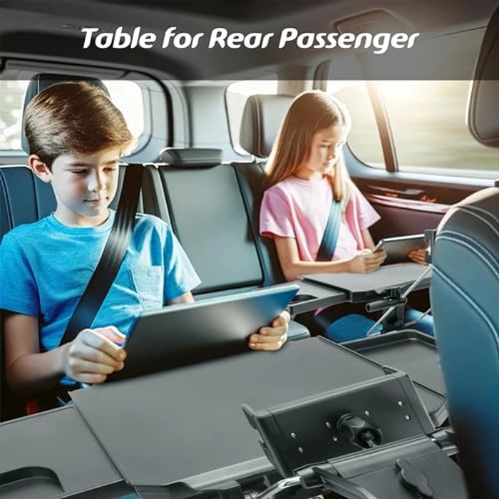 Paffenery Large Car Steering Wheel Tray Back Seat Headrest Tray with Phone Holder, Steering Wheel Desk Food Table for Car Laptop Mount Steering Wheel for Large SUVs, Trucks & Vans,18" by Paffenery - Image 7