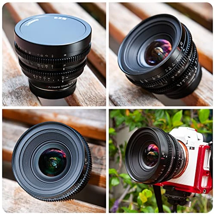 7artisans 12mm T2.9 Large Aperture APS-C Ultra Wide Angle Cine Lens, Manual Fixed Focus Low Distortion Cinema Lens Compatible for Sony E-Mount A6500 A6300 A5000, Black by 7artisans - Image 2