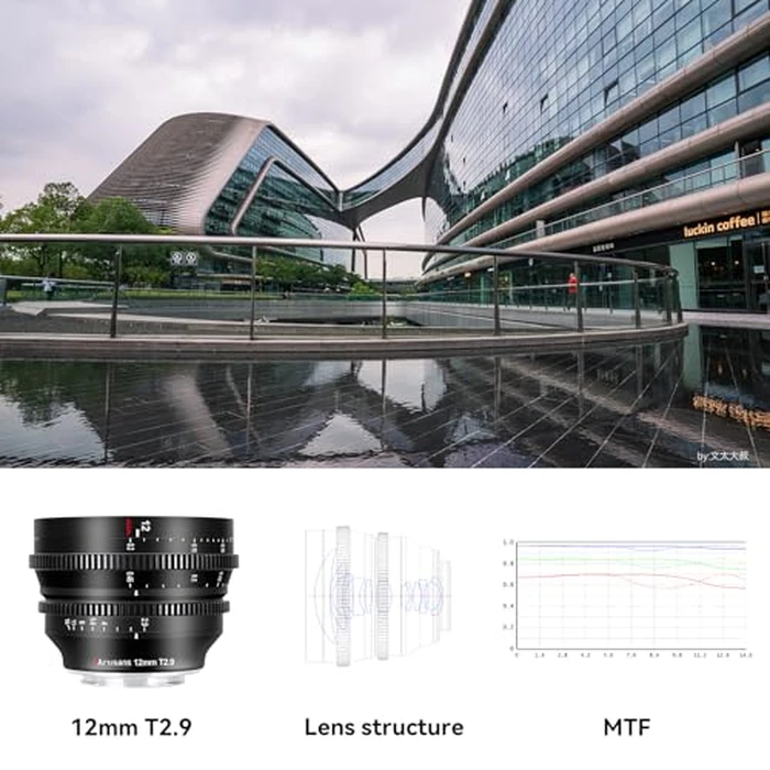 7artisans 12mm T2.9 Large Aperture APS-C Ultra Wide Angle Cine Lens, Manual Fixed Focus Low Distortion Cinema Lens Compatible for Sony E-Mount A6500 A6300 A5000, Black by 7artisans - Image 4