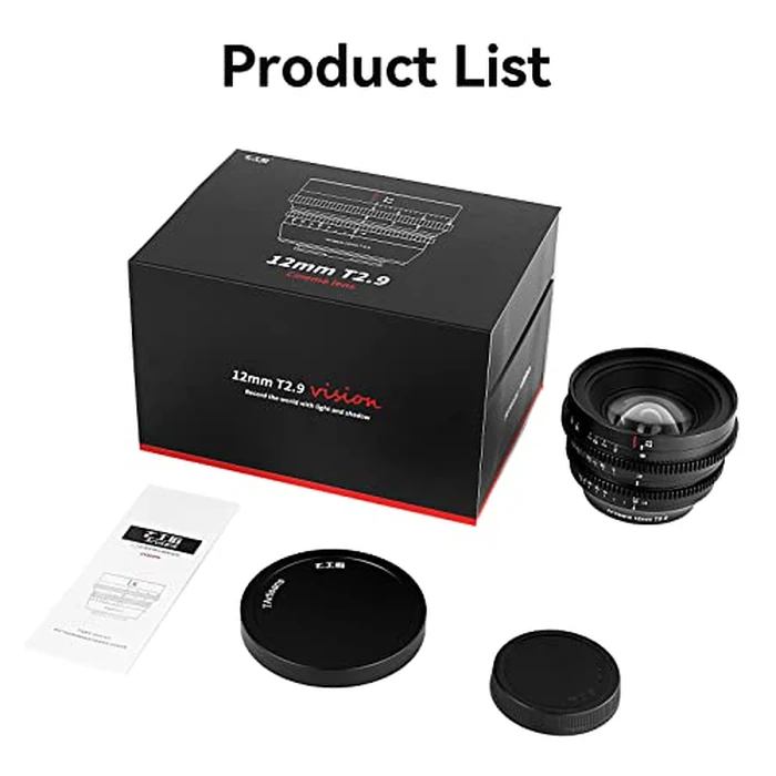 7artisans 12mm T2.9 Large Aperture APS-C Ultra Wide Angle Cine Lens, Manual Fixed Focus Low Distortion Cinema Lens Compatible for Sony E-Mount A6500 A6300 A5000, Black by 7artisans - Image 7