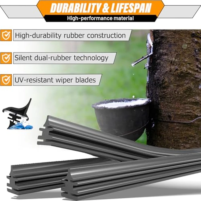 AUTOBOO 26"+20" Windshield Wipers with 16" Rear Wiper Blade Replacement for Dodge Grand Caravan 2008-2014 2015 2016 2017 2018 2019 2020 Town & Country -Original Factory Quality (Pack of 3) by AUTOBOO - Image 7