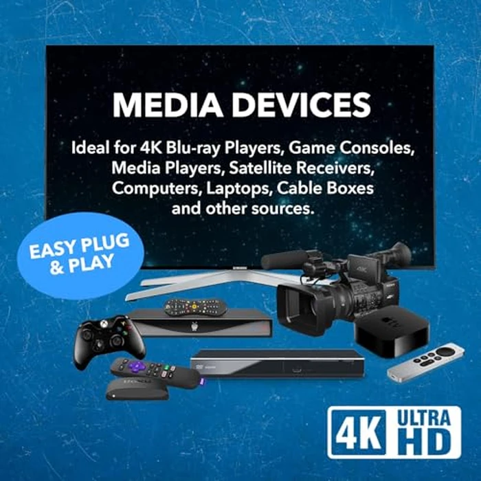 OREI 4K 1x2 HDMI Extender Splitter HDBaseT Over Single Cable CAT6/7 4K@60Hz 4:4:4 HDCP 2.2 with IR Remote EDID Management, HDR - Up to 400 Ft - Loop Out - Low Latency - Power Over Cable by OREI - Image 6